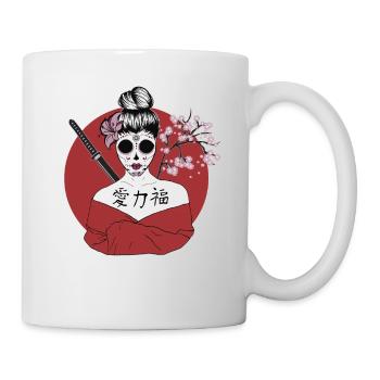 Japanese Geisha Sugar Skull - Mug - white - Right