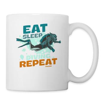 Eat Sleep Diving Repeat - Mug - white - Right