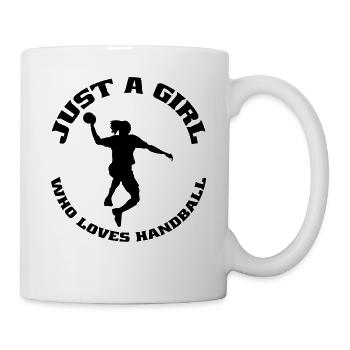 Handball Mädchen Handballerin Damen Frauenhandball - Tasse - Weiß - Rechts