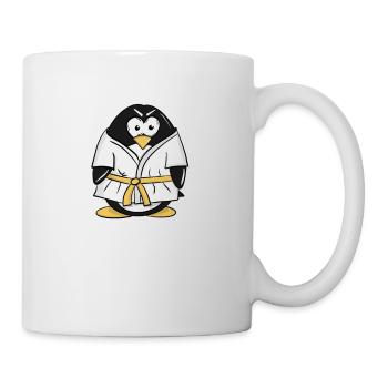 Linux Pinguin installiert seine Ninja Skills mit - Tasse - Weiß - Rechts
