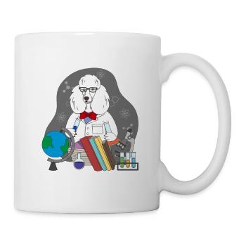 Pudel Wissenschaftler - Tasse - Weiß - Rechts