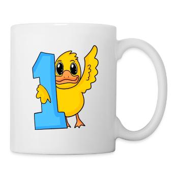 1 an - Inscription à l’école - Motif canard - Mug blanc - blanc - Droite