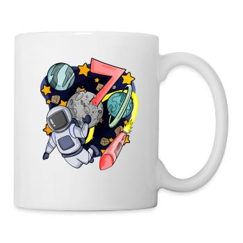 7 Geburtstag Junge - 7 Jahre alt - Ich bin 7 - Tasse - Weiß - Rechts