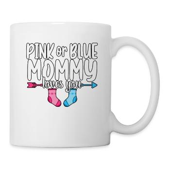 Pink Or Blue Mommy Loves You Gender Reveal - Mug - white - Right