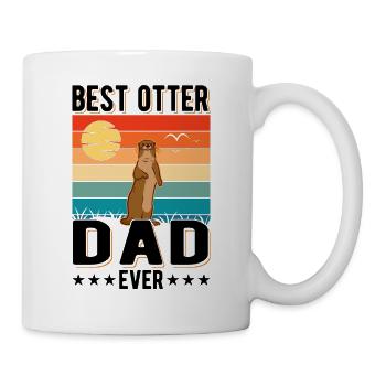 Meilleur papa loutre de tous les temps Loutre de mer - Mug blanc - blanc - Droite
