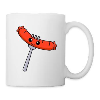 Bande dessinée saucisses - Mug blanc - blanc - Droite