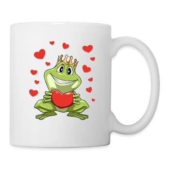 Belle grenouille drôle Saint Valentin - Mug blanc - blanc - Droite