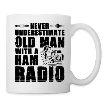 Old Man with a Ham Radio - Mug - white - Right