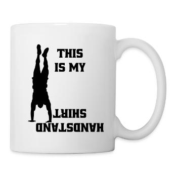 Handstand Turner Sportlehrer Gymnastik Bodenturnen - Tasse - Weiß - Rechts