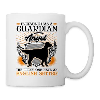 English Setter Guardian Angel Englischer Setter - Mug - white - Right