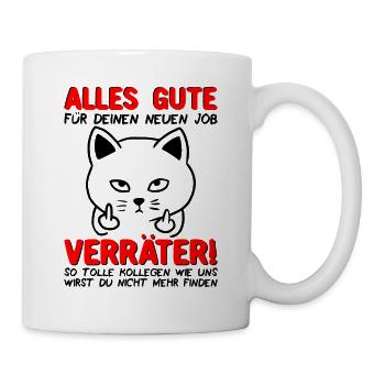Abschied Kollege Abschiedsgeschenk Jobwechsel - Tasse - Weiß - Rechts
