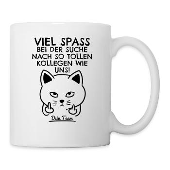 Abschiedsgeschenk Abschied Kollege Jobwechsel Job - Tasse - Weiß - Rechts