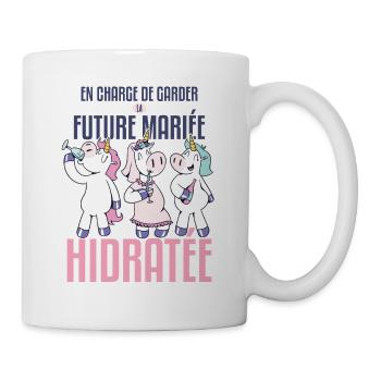 future mariée hydratée, humour EVJF - Mug blanc - blanc - Droite