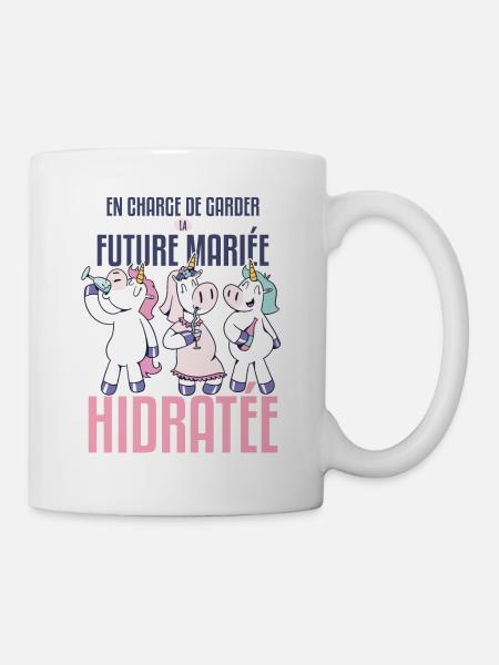 future mariée hydratée, humour EVJF - Mug blanc - blanc