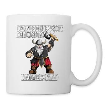 Wikinger Nordische Gott der Ungeduld Hammersbald - Tasse - Weiß - Rechts