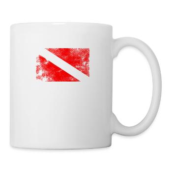 Diver Flag Underwater Diving Gift - Mug - white - Right