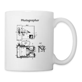 Fotograf Fotografie Kamera Fotoapparat Zeichnung - Tasse - Weiß - Rechts