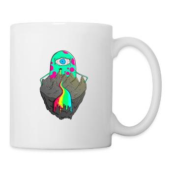 Trippy Miracle Psychedelic Alien Mountains Rainbow - Mug - white - Right