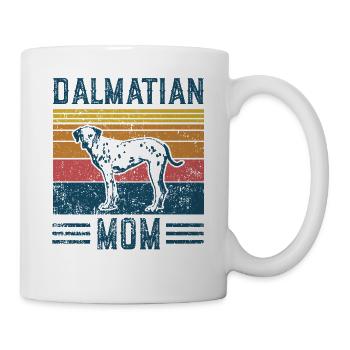Hund Dalmatiner Mama - Vintage Mama - Tasse - Weiß - Rechts