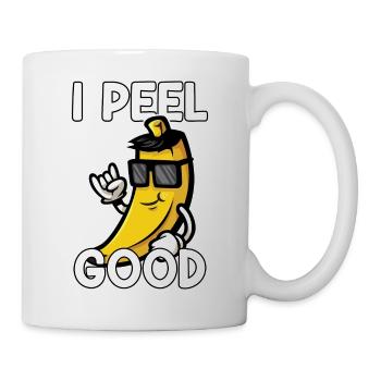 Banane Frucht Bananen Spruch Geschenk - Tasse - Weiß - Rechts