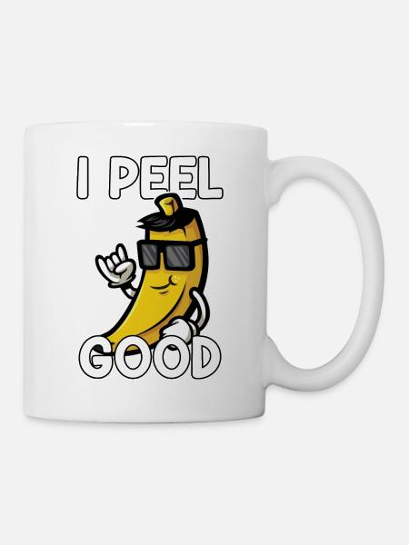Banane Frucht Bananen Spruch Geschenk - Tasse - Weiß