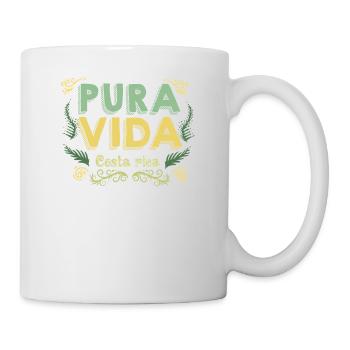 Pura Vida I Costa Rica motif for Tico's creoles - Mug - white - Right