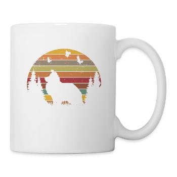 Sheltie Retro Shetland Sheepdog Vintage - Mug blanc - blanc - Droite