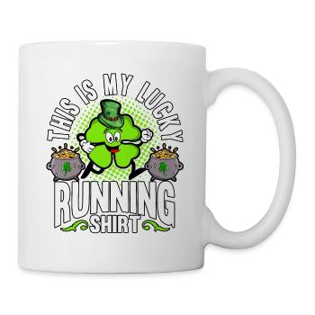 C’est ma chemise de course chanceuse St. Patricks - Mug blanc - blanc - Droite
