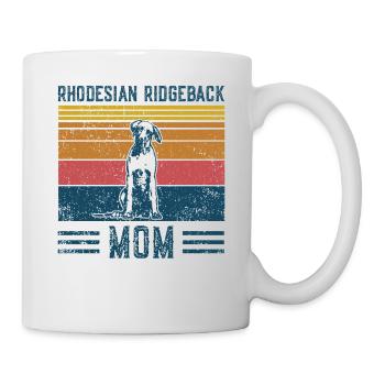 Dog Ridgeback Mom - Vintage Mutter - Tasse - Weiß - Rechts