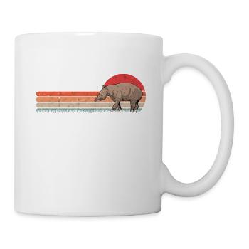 Tapir Retro Flachlandtapir Vintage - Tasse - Weiß - Rechts