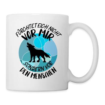 Wolf Wölfe Wolfsrudel - Tasse - Weiß - Rechts