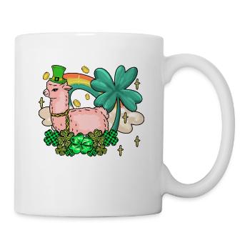 Irish Llama Alapca St. Patrick’s Shamrock - Mug blanc - blanc - Droite