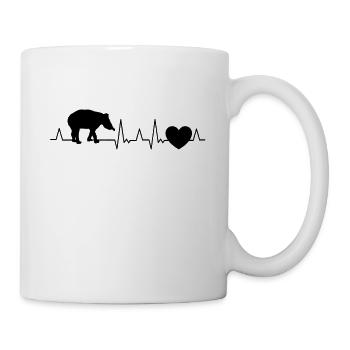 Tapir Herzschlag - Tasse - Weiß - Rechts