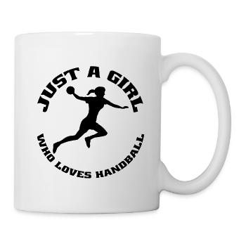 Handball Mädchen Frauenhandball Damen Handballerin - Tasse - Weiß - Rechts