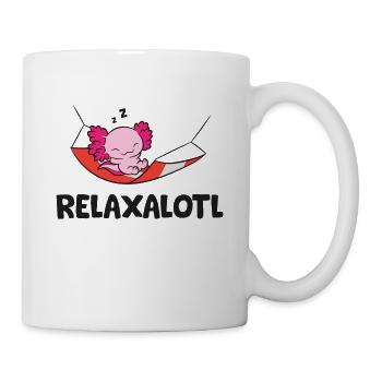 Tired Axolotl In Hammock Relaxalotl Axolotls - Mug - white - Right
