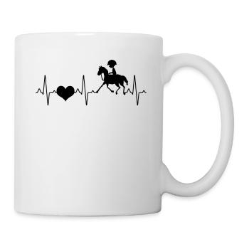 Equestrian Sports Heartbeat - Mug - white - Right