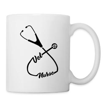 Infirmière Stéthoscope Vétérinaire Infirmière - Mug blanc - blanc - Droite