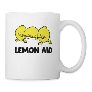 Lustige Zitronen Liebhaber Zitrone Hilfe Zitrone - Tasse - Weiß - Rechts
