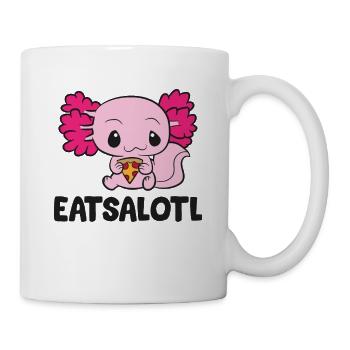 Axolotl Eating Pizza Axolotl Eatsalotl - Mug - white - Right