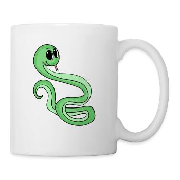 Schlange - Tasse - Weiß - Rechts