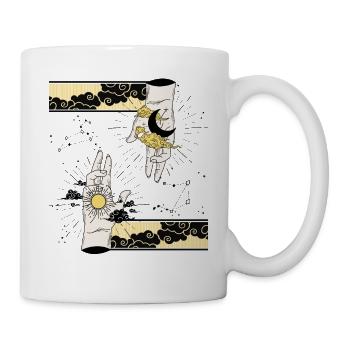 NaruSasu I sasunaru - Sonne und Mond Hände - Tasse - Weiß - Rechts