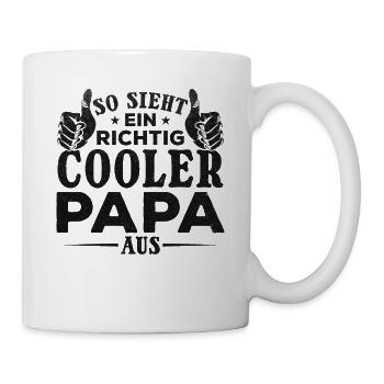 Daddy I So sieht ein richtig cooler Papa aus I - Tasse - Weiß - Rechts