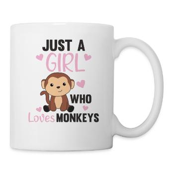 Just a girl who loves monkeys - sweet monkey - Mug - white - Right