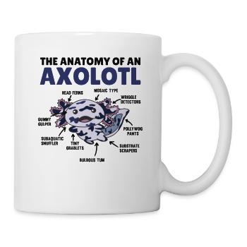 Mosaik Axolotl Erklärung Anatomy of an Axolotl - Tasse - Weiß - Rechts