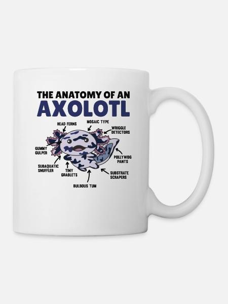 Mosaik Axolotl Erklärung Anatomy of an Axolotl - Tasse - Weiß