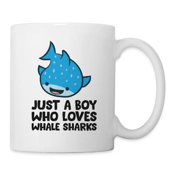 Nur ein Junge, der Walhaie liebt - Tasse - Weiß - Rechts