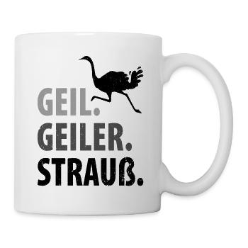 Strauß Ostrich Vogel Strauß Ornithologie - Tasse - Weiß - Rechts