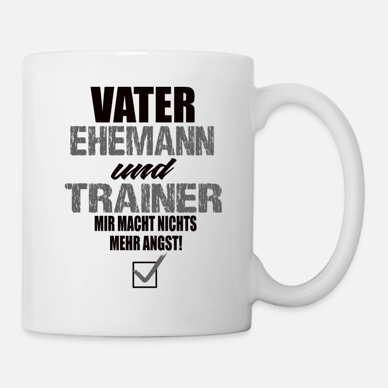 Vater Ehemann und Trainer - Tasse - Weiß