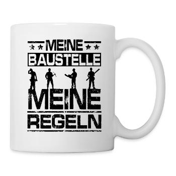 Meine Baustelle - Tasse - Weiß - Rechts