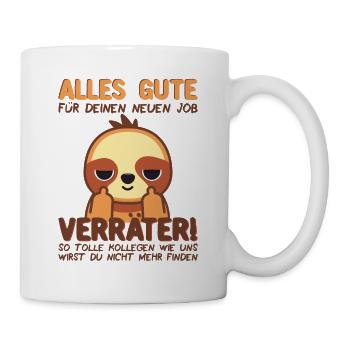 Abschied Kollege Abschiedsgeschenk Jobwechsel Job - Tasse - Weiß - Rechts